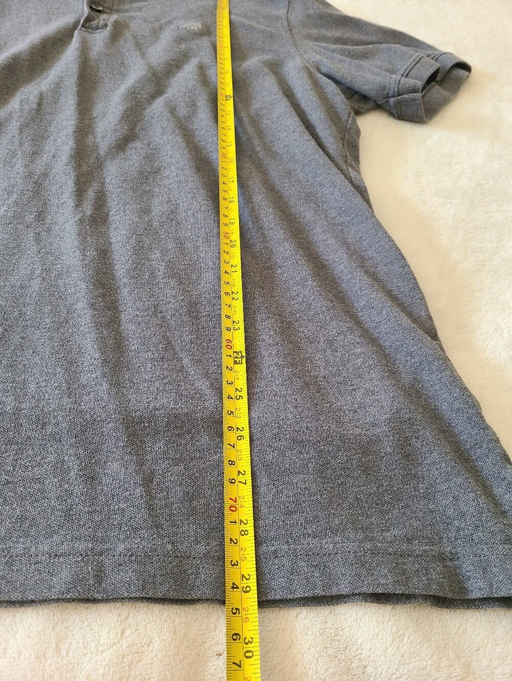 Mens XL Banana Republic Gray Cotton Shortsleeve Polo Top